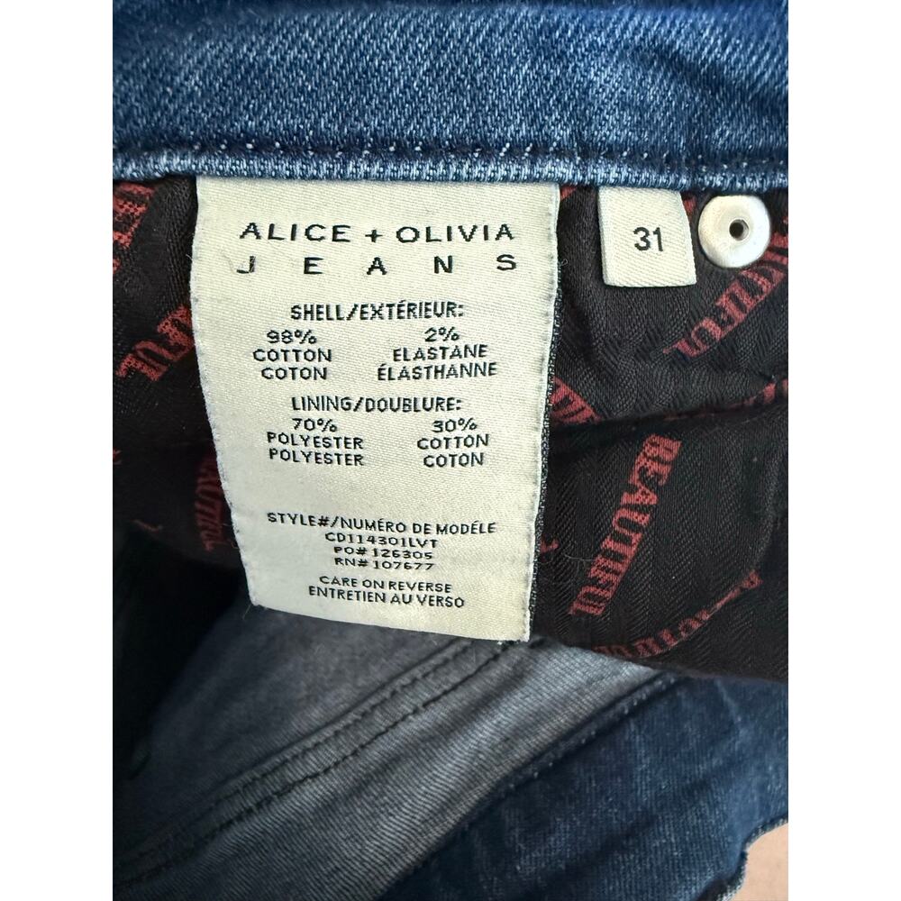 Alive + Olivia Beautiful High Rise Bell Bottom Jeans Love Train Sz 31 Boho Denim - Picture 8 of 10